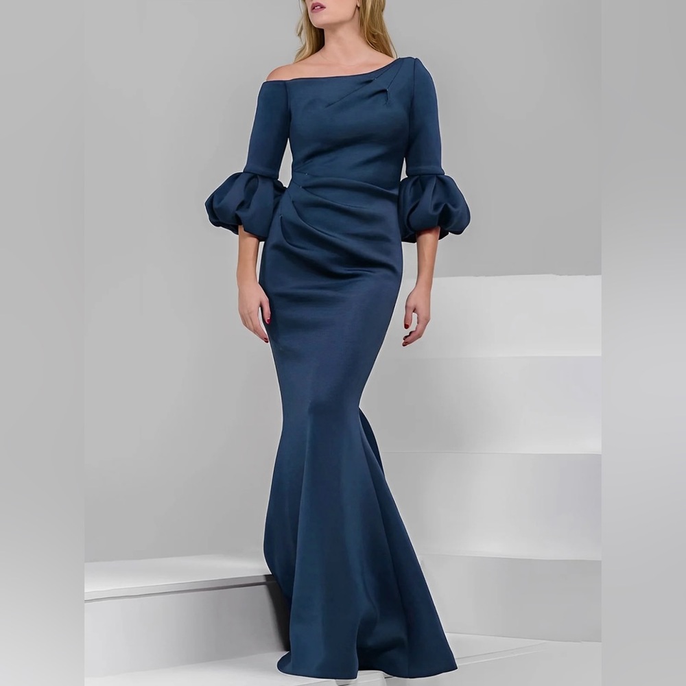 New Elegant Satin Evening Gown